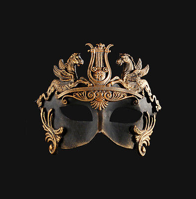 Mask from Venice Colombine Barocco Cavalli Bronze Authentic Paper Mache 198