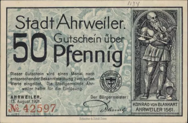 40939061 Ahrweiler Ahr Ahrweiler Notgeld * Ahrweiler