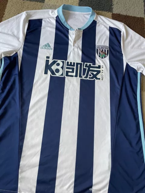 West Bromwich Albion FC ""Adidas"" Heimshirt 2017-2018 WBA (extra groß) 2XL 2