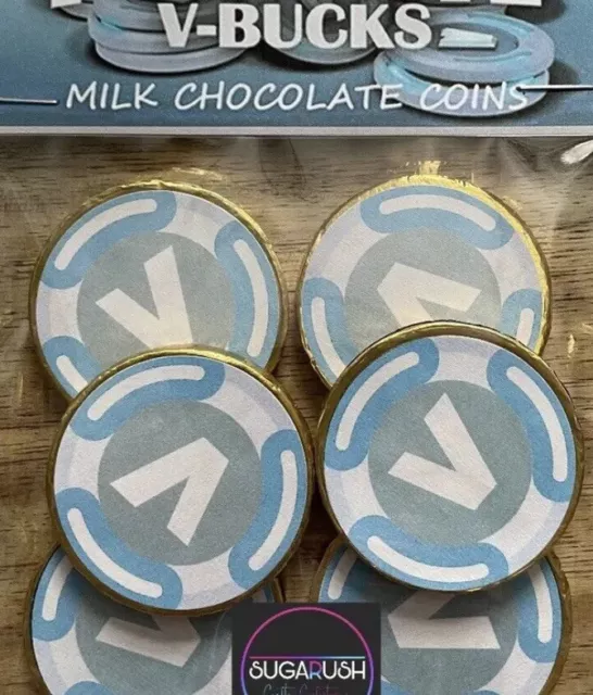 Vbucks chocolate coin bags- party favours