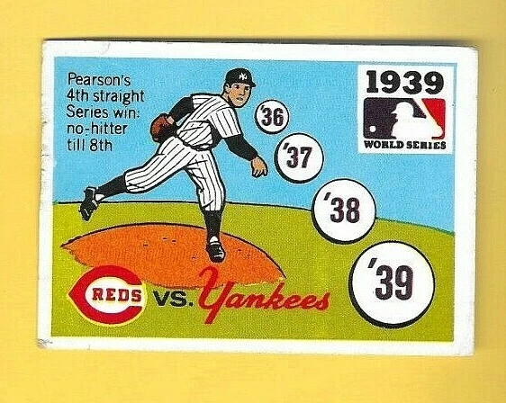 1971 Fleer R.G. LAUGHLIN WORLD SERIES 1939 Yankees v. Reds #37 Black Back POOR