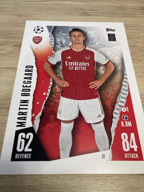 Topps Match Attax 2023/24 Martin Odegaard 100 Club Trading Card - Mint Condition Football Trading Card