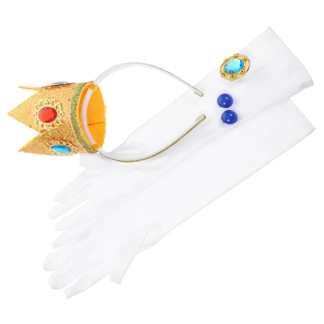 Kit gioielli principessa regalo festa spilla corone re dorate abbigliamento Miss bambino