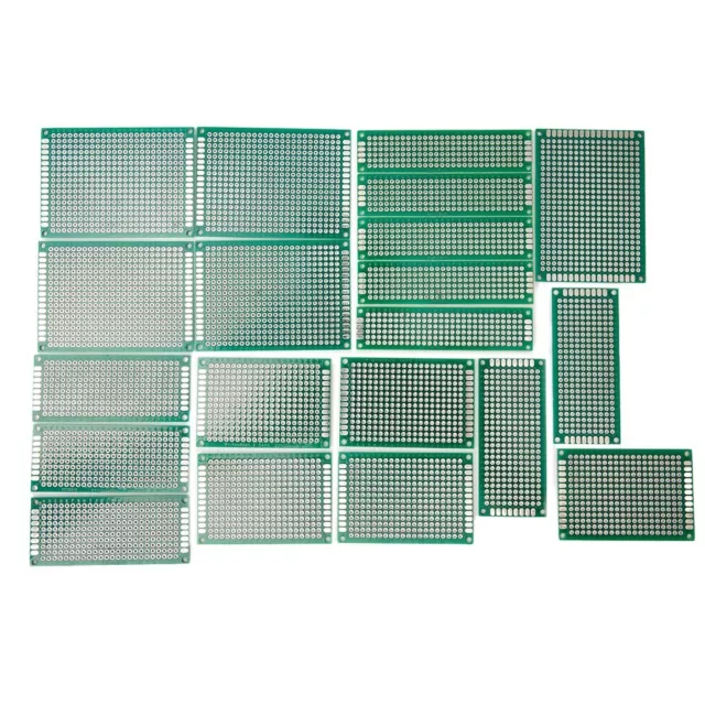 20pc PCB Prototyping Double-Sided Circuit Board Stripboard 2*8 3*7 4*6 5*7 Set