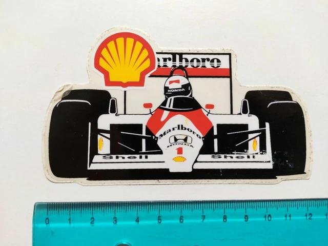Sticker Autocollant Vintage Shell Marlboro Team - Fait En Italie