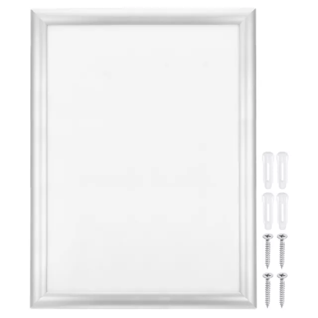 Front Loading Poster Frame Picture Frames Wall Mounting Snap A2 Frame, Silver