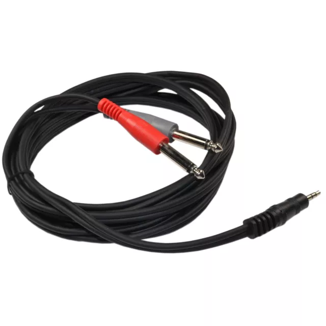 HQRP Cable 3.5mm (1/8") TRS a doble 6.5mm (1/4") TS para Hosa CMP159 Reemplazo