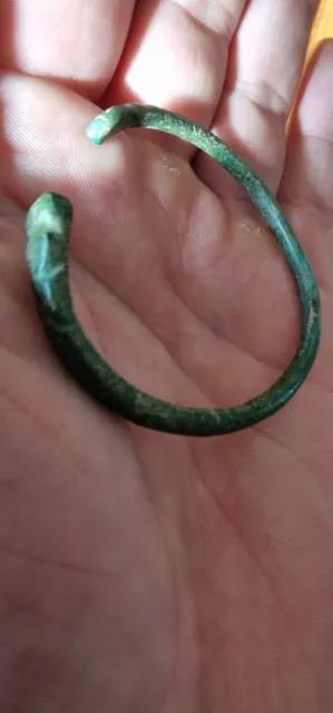 Ancient Roman Bronze bracelet , 13.37g , 50mm