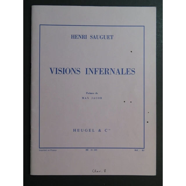 SAUGUET Henri Visions Infernales Chant Piano 1991 2