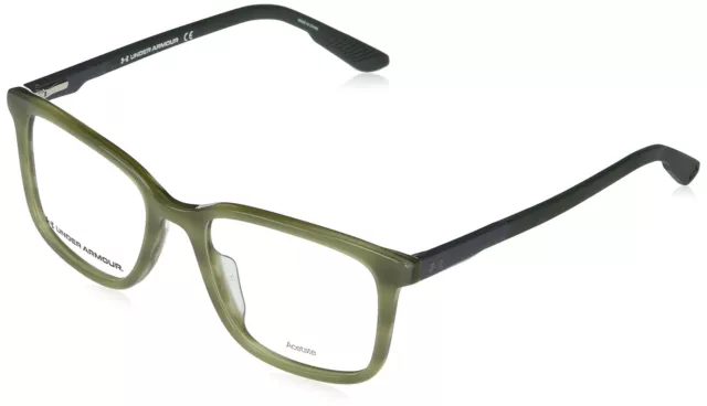 Under Armour Men's UA 5010 Rectangular Optical Eyeglasses Frame, Green Horn,