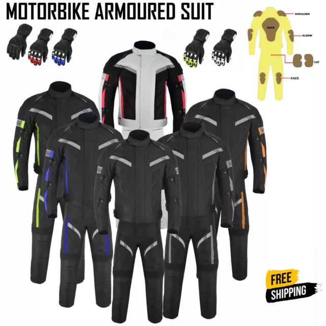 CE Motorbike Motorcycle Racing Cordura Waterproof Suits Jacket Trouser Armoured