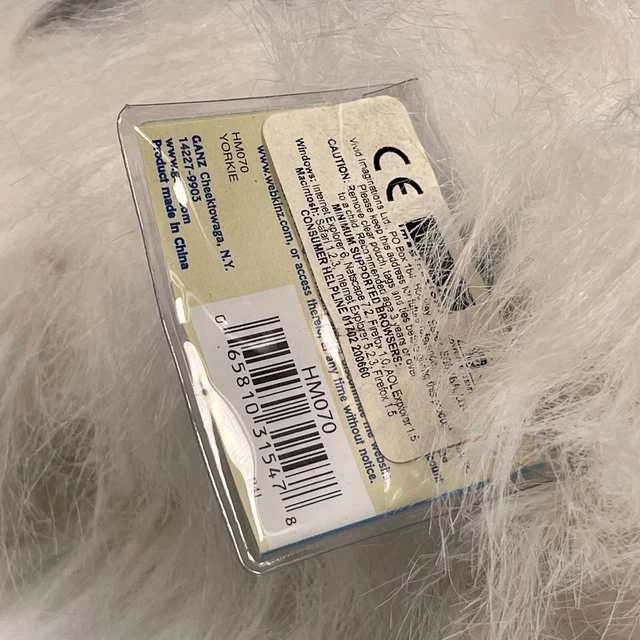 GANZ WEBKINZ YORKIE Dog Plush Soft Toy *TAGGED* 8" £10.00 PicClick UK