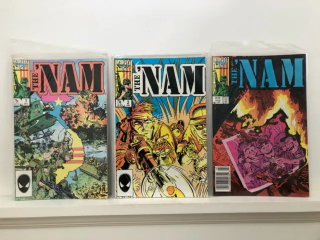 Marvel Comics The 'Nam #1 - 2 - 3  NM- 1986 Vietnam War Nice!