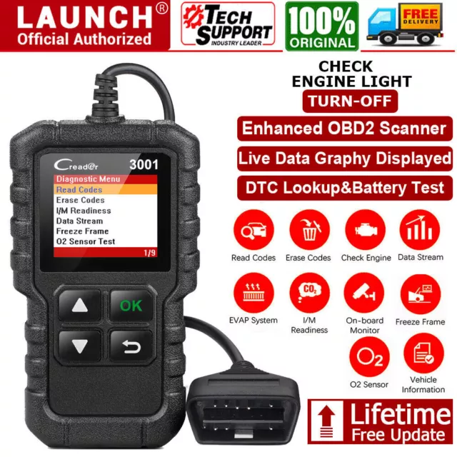 LAUNCH OBD2 Scanner Code Reader Check Engine Fault Code Car Auto Diagnostic Tool