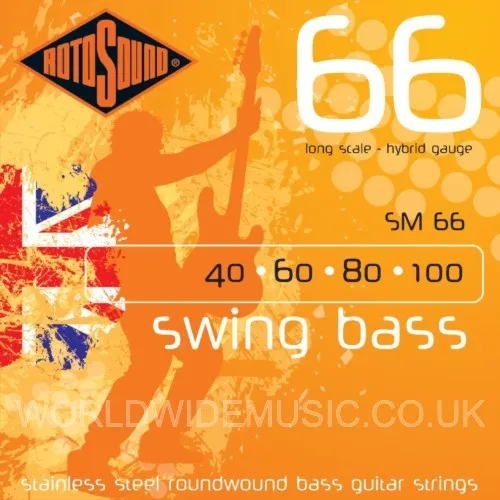 Rotosound SWING BASS Bass Guitar Strings - Long Scale - with choice of 8 gauges