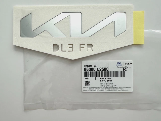 Genuine Kia EV6 Front/Rear Nameplate Logo Emblem – 2022-2024 – Silver (86320CV000)