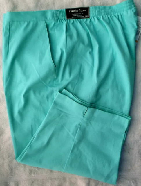NWT 💥💚💙ALFRED DUNNER Woman🧡💛💥SPRING LAKE Classic Fit Twill Capri Pants ...