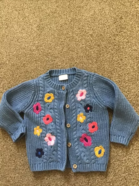 Next Baby Girls Thick Knit Cardigan Age 6-9 Months