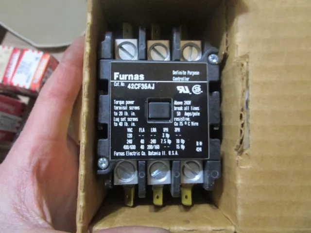 NOS Furnas 42CF35AJ 3 Pole 40 Amp Definite Purpose Contactor Breaker BLOW OUT