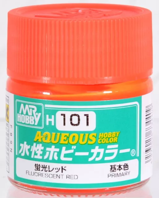 Gunze GSI Mr.Hobby Aqueous Color Acrylic Paint H101 Fluorescent Red (10ml)