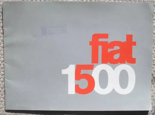 Sales Brochure Fiat 1500 Depliant Prospekt Originale Italiano