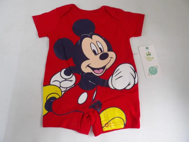 Infant Boys Disney Mickey Mouse 1Pc Jumper / Romper Size 3/6 Months Nwt