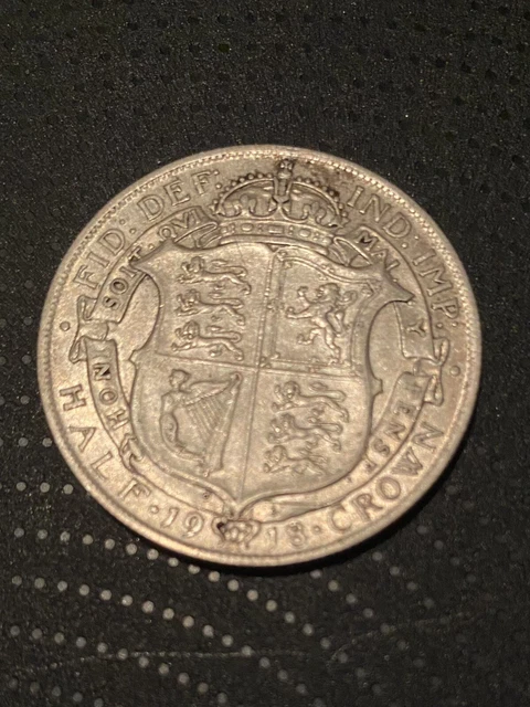 George V Silver Half Crown 1918