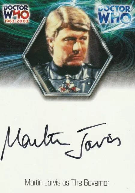 Strictly Ink Doctor Who 2003 40th Anniversary Autograph Card WA13 Martin Jarvis