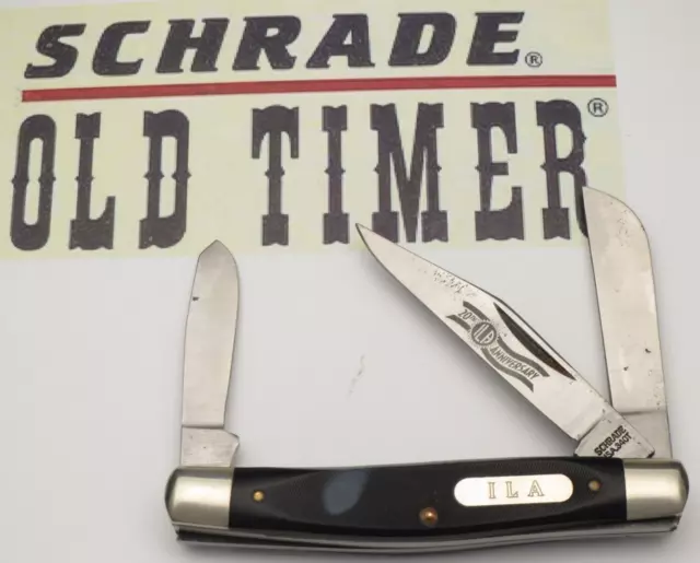 VINTAGE SCHRADE USA OLD TIMER 34OT Stock Knife - NRA Special ILA Shield ...