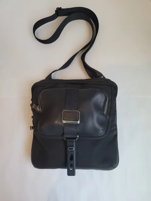 Tumi Alpha Bravo Arnold  Zip Flap Black Cross Body Secure Bag For Travel