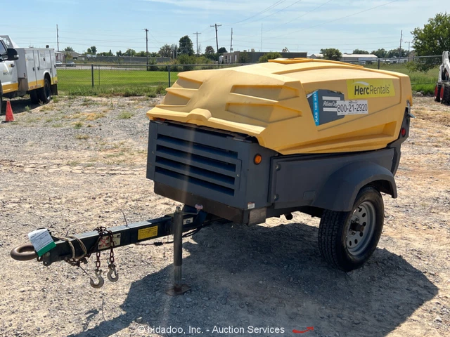 2018 Atlas Copco XAS 185 KD7 PE T4F 185 CFM S/A Towable Air Compressor bidadoo