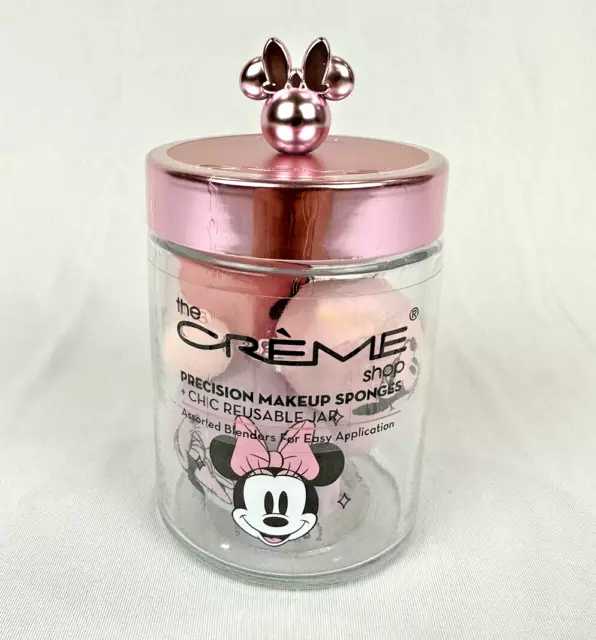 THE CREME SHOP Make Up Sponges Set Disney Minnie Mouse Reusable Jar NEW Sealed