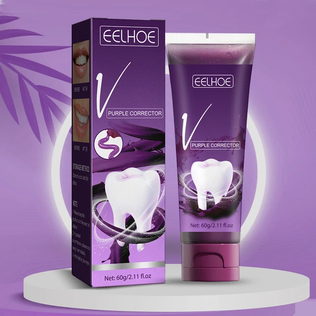 60 g pasta de dientes correctora de color pasta de dientes portátil de limpieza para cuidado oral adulto