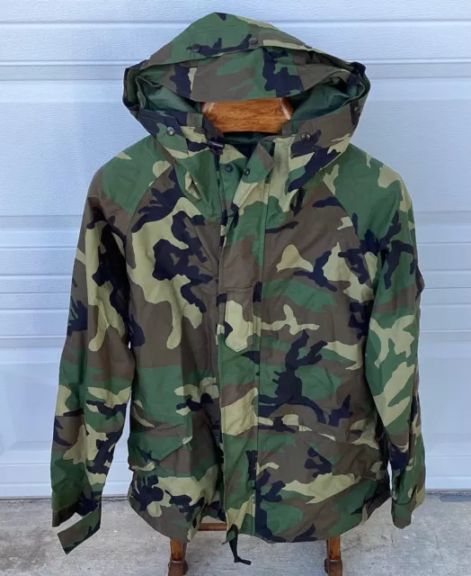 Military Jacket X-Large Reg Gore-Tex Cold Weather Parka Woodland Camouflage XL