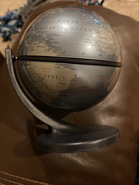 Replogle Globe Mini Desk Dual Direction Spin 4” Diameter Blue Tint 2001 Display