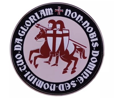 thumbnail image 2 of Knights Crusader Templar Cross Metal Lapel Pin Badge Flag Button Hat Pin Made In France 2 of 5