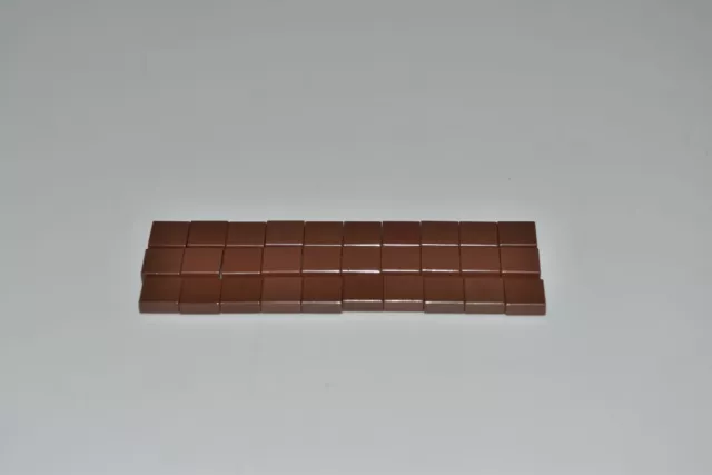 LEGO 30 x Fliese mit Rille rotbraun Reddish Brown Tile 1x1 with Groove 3070b