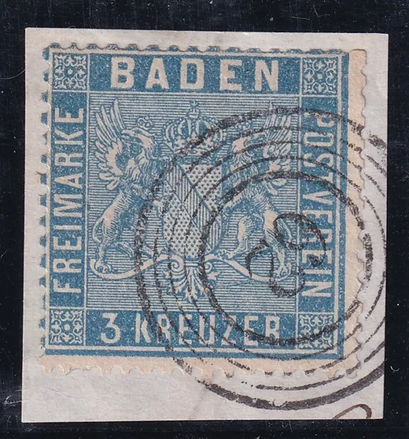 Altd. Staaten, BADEN Mi.Nr. 10 Borek Garantie