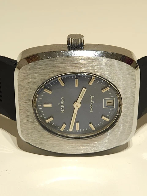 Montre Mécanique Homme Nappey Vintage - Mouvement Manuel, Boîtier Plaqué Or, Fabriqué En France