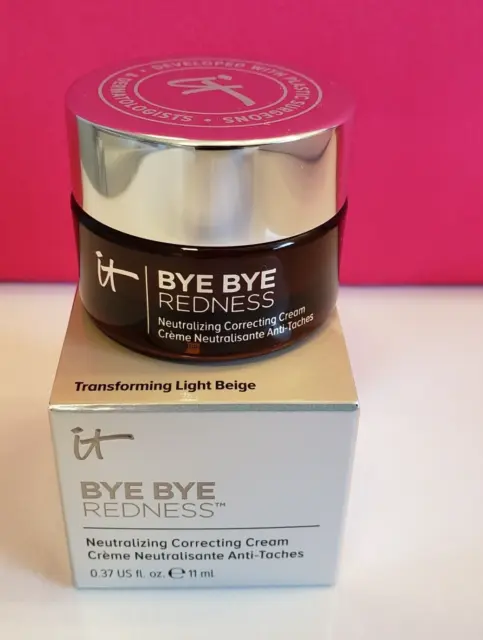 It Cosmetics Bye Bye Redness Neutralizing Cream Full Size .37 oz LIGHT BEIGE nib