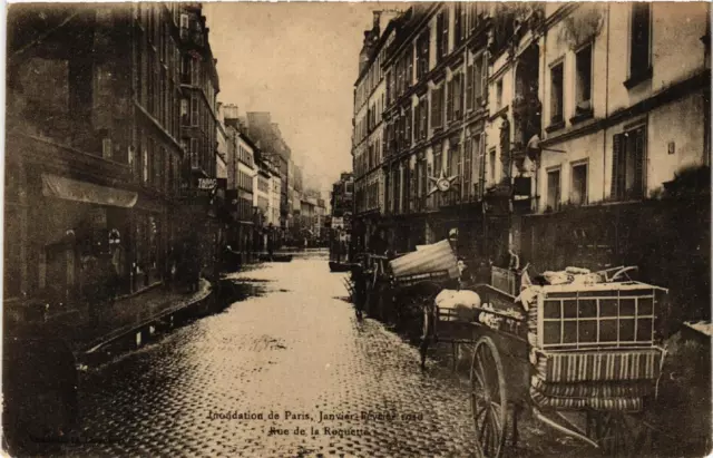 CPA Inondation de PARIS 1910. Rue de la Roquette (562156)