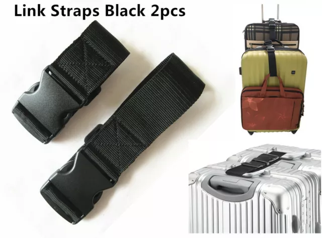 2pcs Link Strap Add-A-Bag Luggage Strap Suitcase Packing Belt Travel Accessories