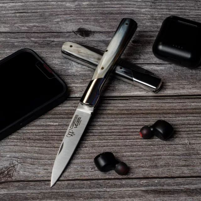 Navaja CUDEMAN  Vendetta 409-A  Hoja 9 cm. Mango de Asta de Toro. Coltello,Knife