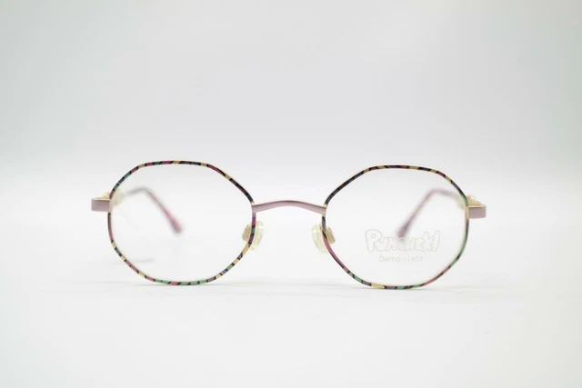 Lunettes Vintage Essilor 350 Argent Violet Bariolé - Monture Ovale NOS (Neuf Sans étiquette)