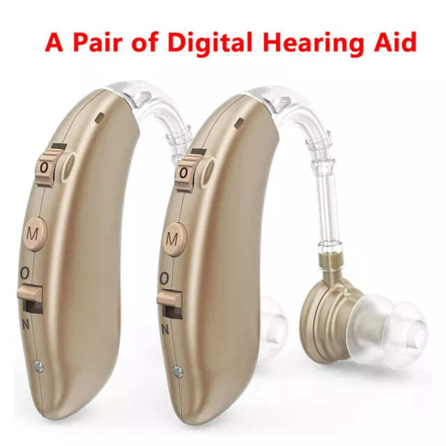 DIGITAL HEARING AIDS for Deaf people Rechargeable Invisible BTE Ear Aids  1Pair $38.99 - PicClick