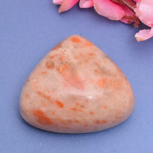 1270 Cts Natural Sunstone 66mm*74mm Pear Cabochon Unheated Huge Loose Gemstone 3