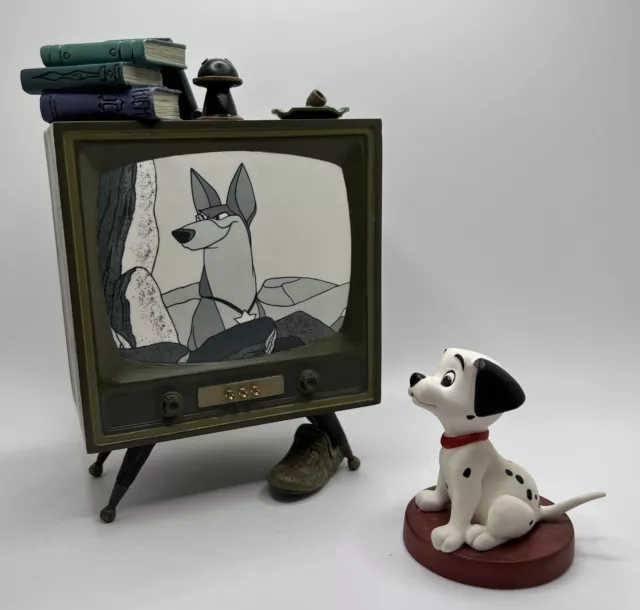 WDCC 2 Piece Set 101 Dalmatians-Lucky and TV *Come on Lucky*