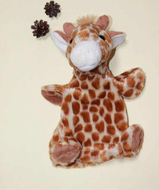 Doudou Peluche CREATIONS DANI GIRAFE MARIONNETTE TACHE MARRON