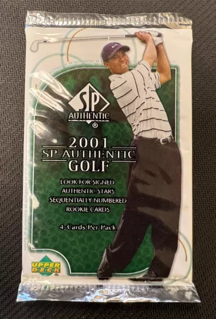 Tiger Woods Sergio Garcia RC 2001 SP Authentic Golf (4) Cards Per Pack 1 Pack