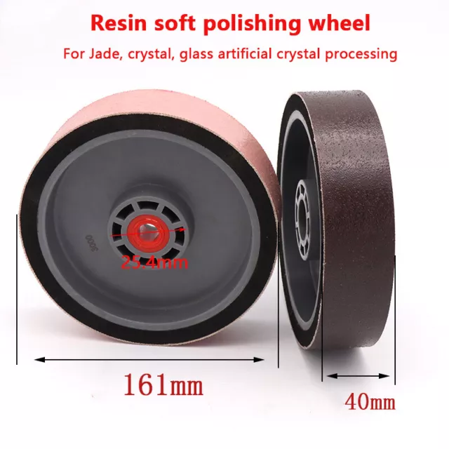 Resin Soft Grinding Wheel Diamond polishing 280-3000grit 160mm Dia 25mm Hole Dia